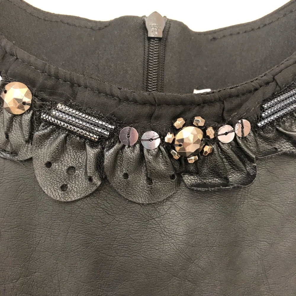 ⭐️ Girls Size 8 Blush By US Angels Black & Purple leatherette Dress